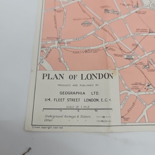 Mapa vintage de PLAN DE LONDRES de Geographia de la década de 1930 - Imagen 2 de 10