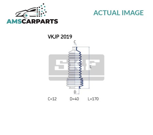 BELLOWS STEERING RACK BOOT FRONT VKJP 2019 SKF NEW OE REPLACEMENT