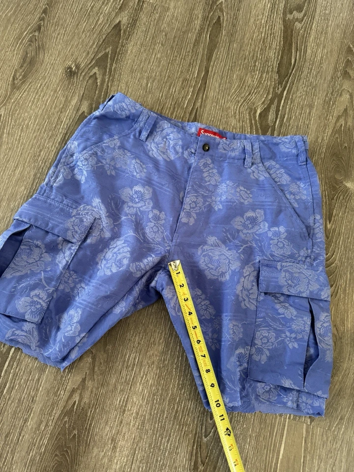 Pantalones cargo tapiz floral azul Supreme corte personalizado talla 34 Foto 2 de 4