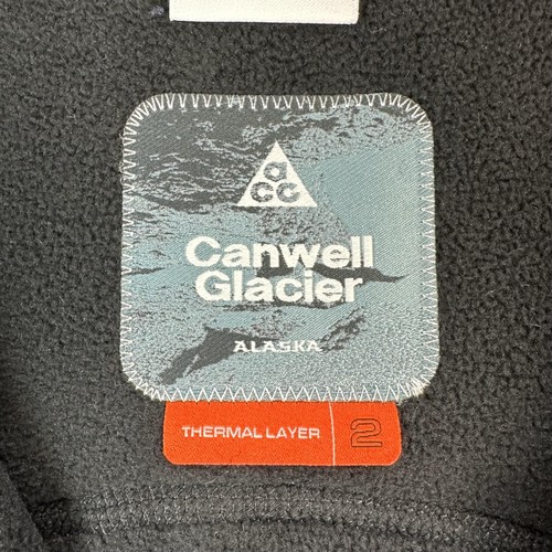 Nike ACG Sherpa Pullover Mens Medium Blue Black Therma-FIT ADV 1/2 Zip Canwell - Picture 9 of 16