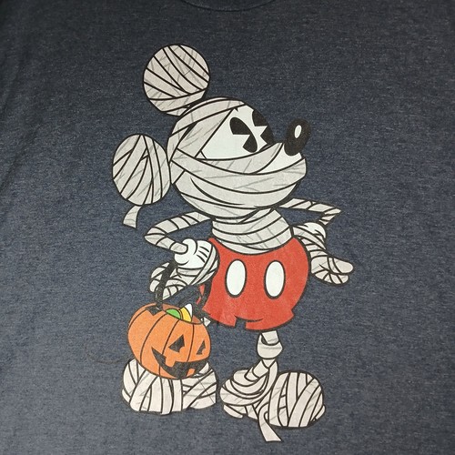 Disney Mickey Mouse Mummy Halloween Shirt 5XL Heather Blue 31 X 33 Inches NWT - Picture 3 of 8