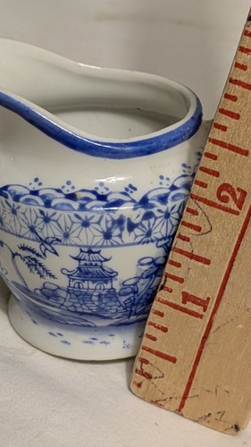 ESTATE Antique 1920 c. Minnature Japanese Export Cobalt & White Porcelain Dishes - Picture 21 of 24