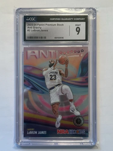 2023 PANINI PREMIUM STOCK ANTI GRAVITY #2 LEBRON JAMES -CGC 9 - NBA HOOPS