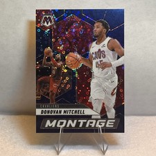 2024-25 Panini Mosaic Fast Break Donovan Mitchell Montage Blue Disco /85