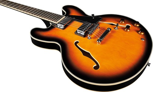 GUITARE ELECTRIQUE HOLLOWBODY JAZZ SIMPLE CUT SUNBURST EKO JAZZ-SB - Picture 3 of 4
