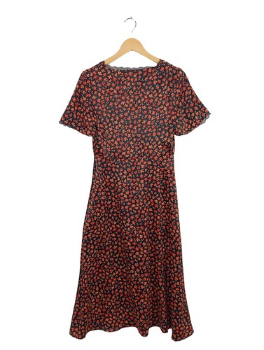 MANGO Vestido a media pierna Mujeres Vestido Talla EU 36 rojo-negro - Imagen 2 de 5