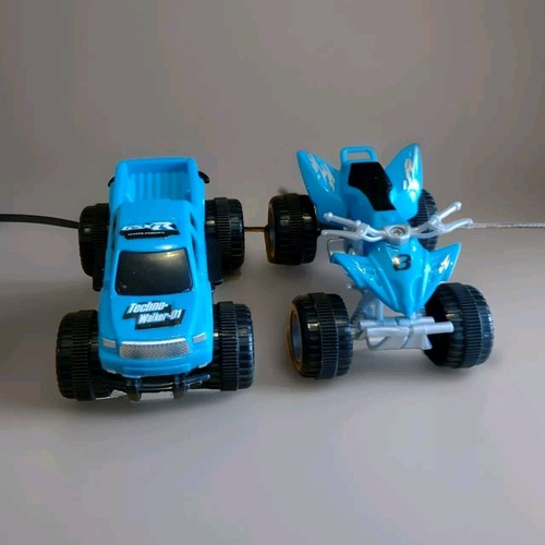 Vehicle X10 Bundle Quad Bikes Racing Cars 4 X 4 Yellow Red Blue & Green +Big Red - Picture 4 of 13