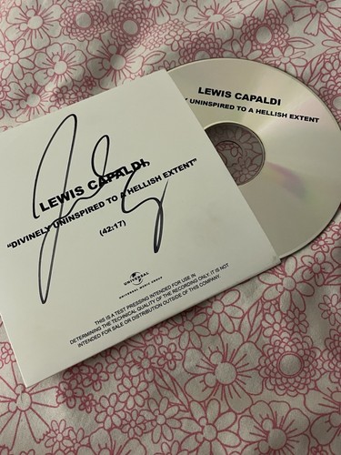 Lewis Capaldi - Divinely Uninspired SIGNED/AUTOGRAPHED White Label Test Press CD - Picture 4 of 5
