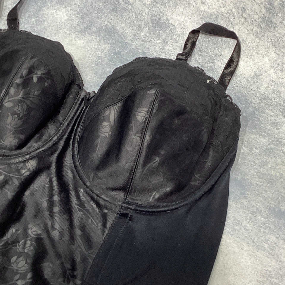 Sujetador Faja Firme Modelador Cuerpo Satinado Lilyette De Colección 38D Negro EE. UU. Foto 3 de 4