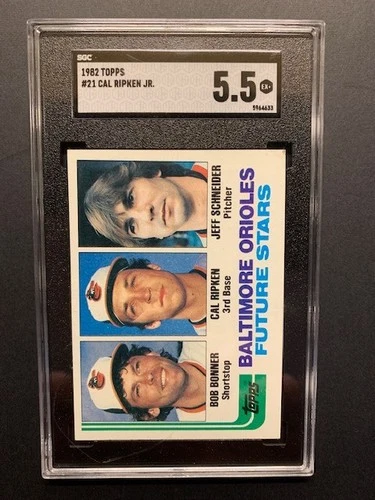 1982 Topps #21 Cal Ripken Jr. RC Rookie SGC 5.5 Sweet Card Mr. Iron Man