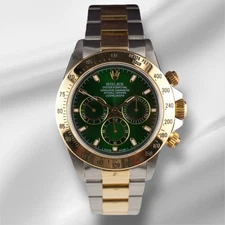 Rolex Daytona Cosmograph 40mm 18k/Steel Men's Oyster Green Dial Watch 16523