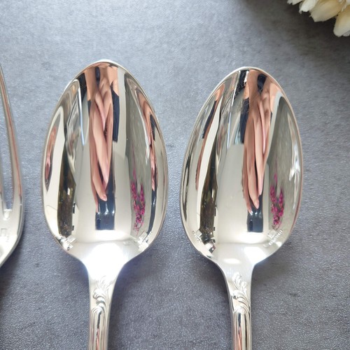 Christofle Marly Silverplate Flatware Table Knife Fork Spoon 6pcs Excellent - Picture 4 of 19