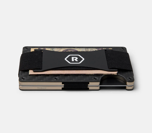 The Ridge Minimalist Slim RFID Card Holder Carbon Fiber Wallet - Cash Strap - Bild 4 von 4