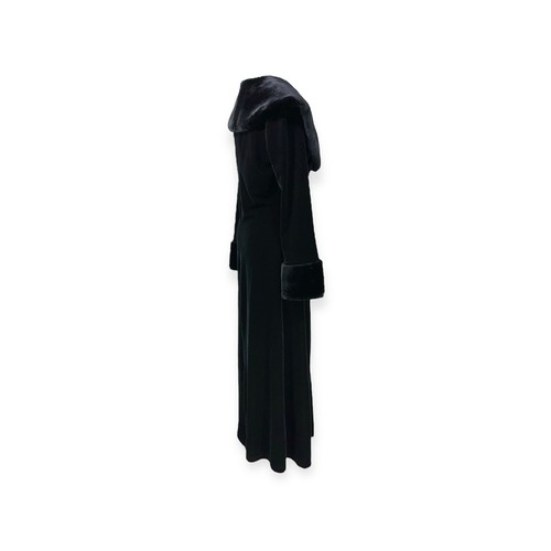 VTG 1990s Y2K WHIMSIGOTH VAMPIRE VELVET DUSTER JACKET ROBE FAIRY FAUXFUR SWEATER - Picture 10 of 16