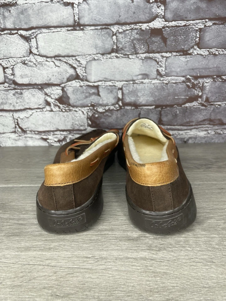 Cabela’s Marrón Gamuza Cuero Zapatillas Mocasines Sin Cordones Para Hombre Talla 10M EE. UU./43EU Foto 3 de 4