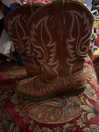 Roper braune Stiefel kleine Kinder Billy Square Toe Westernstiefel Jungen Größe 3 - Bild 1 von 6