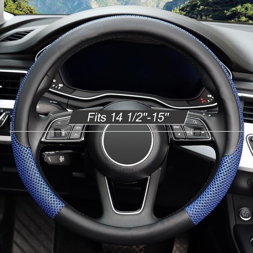 15" 38cm Car Steering Wheel Cover Carbon Leather For Honda Civic / Accord / CR-V - Bild 9 von 14