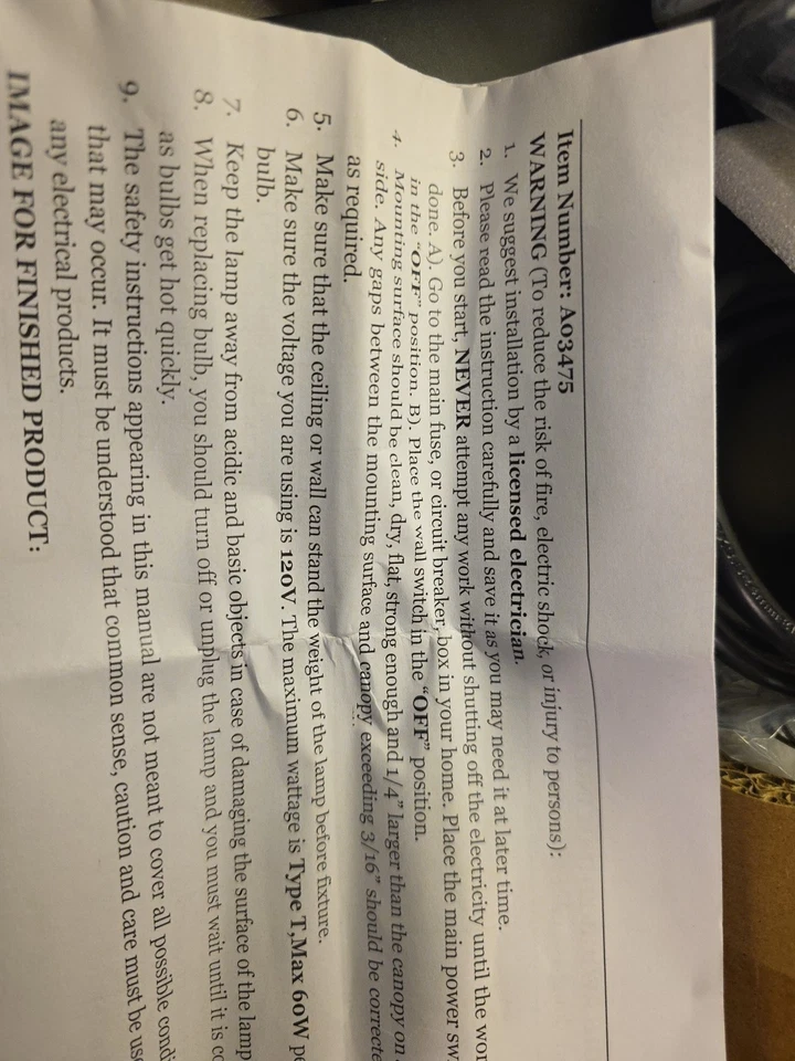 LALUZ Pendant Lighting for Kitchen Island, Hallway, Rustic 4.75 in,  Complete  - Image 2 of 4