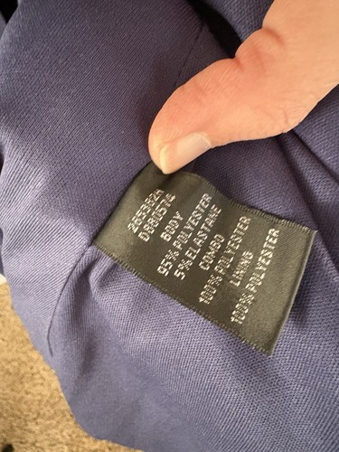 NWT JS Collections Navy V Neck Dress Floor Length Sheer Sleeves Size 10 - Picture 8 of 14