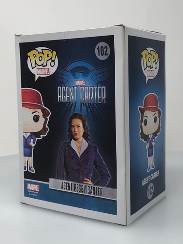 Funko POP! Agent Peggy Carter with gold orb #102 DAMAGED BOX SEE PICS - Picture 8 of 14