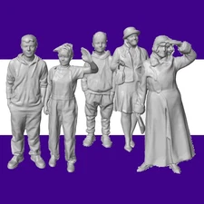 S SCALE EVERYDAY FIGURES   1/64 AMERICAN FLYER  RESIN