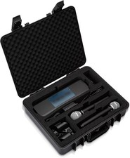 Wireless Mic Case Hard Shell Case Compatible W/ Shure BLX288/SM58/PG58/BETA58A