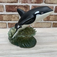 Telemania Orca Whale Telephone VTG Landline Novelty Phone Splash Wave Untested
