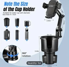 Cup Holder Phone Mount For Car, Phone Cup Holder For Car With Expandable Base