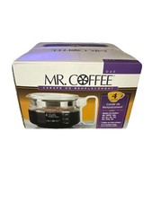 Mr. Coffee 4 Cup Replacement Coffee Pot Glass Decanter White D40 Factory Sealed