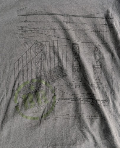 Banana Republic T-Shirt Uomo Grafica Ponte Taglia M Grigio - Foto 4 di 6
