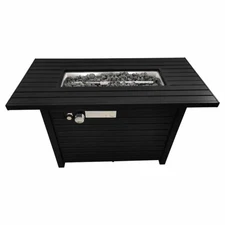 24" H Steel Propane Outdoor Fire Pit Table With Lid - CM-1124