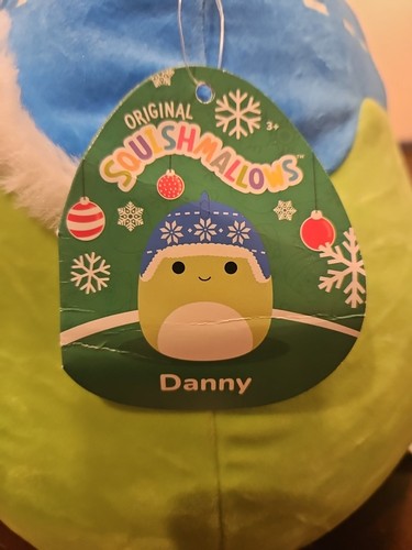 NWT Squishmallows Danny The Dino Official Kellytoy Squishy Christmas Plush 12" - 第 2/3 張圖片