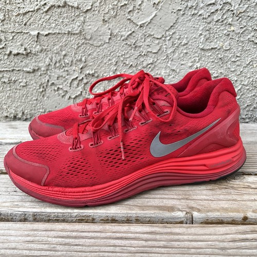 Nike Shoes Size 12.5 Lunarglide Plus 5 Light Crimson Reflective 599160-600 C5 - Bild 4 von 13