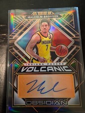 2020-21 Panini Obsidian MALCOLM BROGDON 14/35 Volcanic Electric Etch Auto