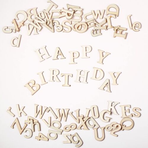 248 Pcs 1 Inch Wood Alphabet Letters and Wooden Numbers Blank Unfinished Wood... - Picture 5 of 7