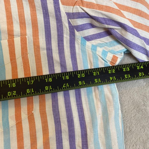 Lobo By Pendleton Mens Shirt Size L Striped Short Sleeve Button-Up Made In USA C - Picture 4 of 9
