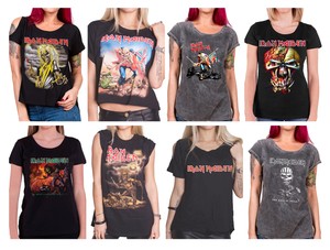 camiseta iron maiden mujer