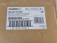 Quantity 6 Sylvania LED 4K Bullet Floodlight Fixture (60183)  T740/MF/BZ