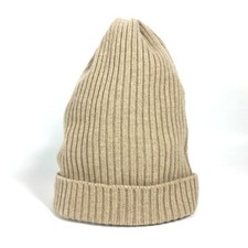 BURBERRY beanie hat knit hat knit cap Knit hat wool Beige
