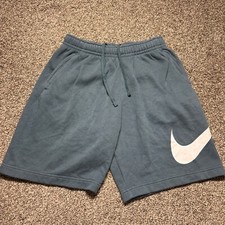 Nike Sportswear Club Sweat Shorts Mens Medium Gray/ Blue Fleece BV2721