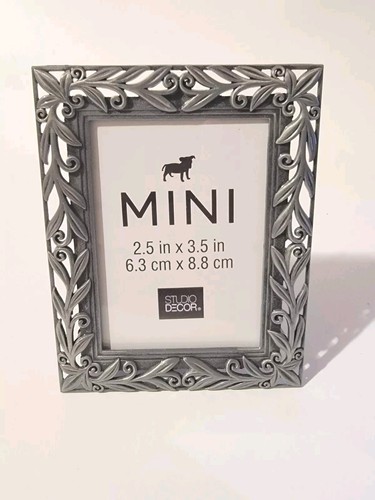 Studio Decor Mini Collection 2.5 x 3.5" Floral Photo Picture Frame.  New - Picture 1 of 10