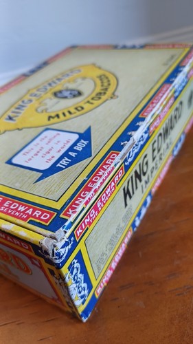 Vintage King Edward Box The Seventh Mild Tobacco 50 Cigars Empty Box - Picture 16 of 16