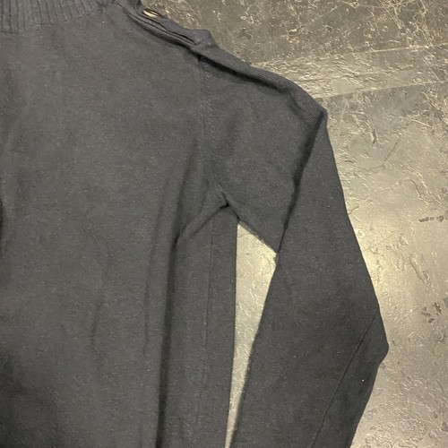 Zara Knitwear Sweater Youth Boys Medium 7-9 Years Tight Knit Mock Neck Dark Blue - Picture 14 of 15