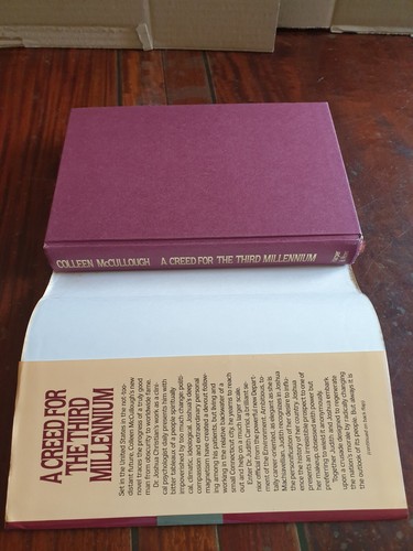 Signed Autographed Colleen Mcculloch A Creed For The Third Millennium Large HCDJ - Picture 5 of 11