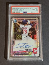 2021 Bowman Chrome Mega Box Chrome Mojo Auto Carson Tucker #BCMA-CT Auto