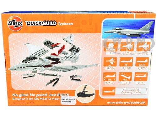 EUROFIGHTER TYPHOON PLASTIC SNAP ON AIRPLANE MODEL KIT AIRFIX QUICKBUILD J6002 - Bild 2 von 9