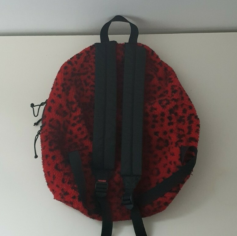 バッグ 2017AW Supreme Leopard Fleece Backpack Supreme Leopard Fleece Backpack Red - FW17 - US