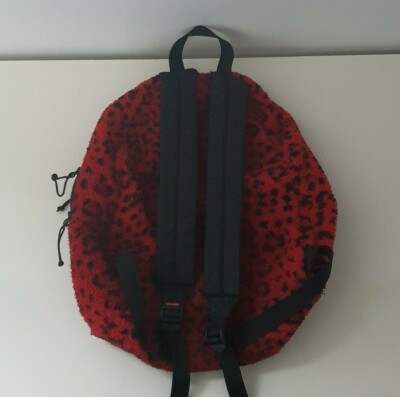 FW17 Supreme leopard fleece red backpack Bag Rucksack | eBay FW17 Supreme leopard fleece red backpack Bag Rucksack | eBay