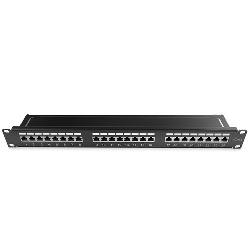 Patch panel 24 porte 19" pannello patch distributore reti cat6 con viti e cavo - Bild 5 von 6
