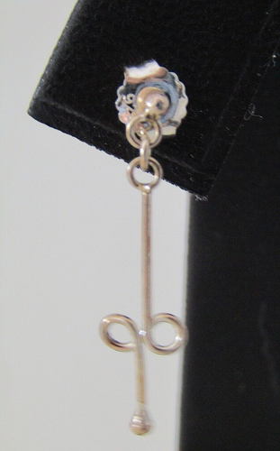 Pendientes, palos de plata - Imagen 5 de 5